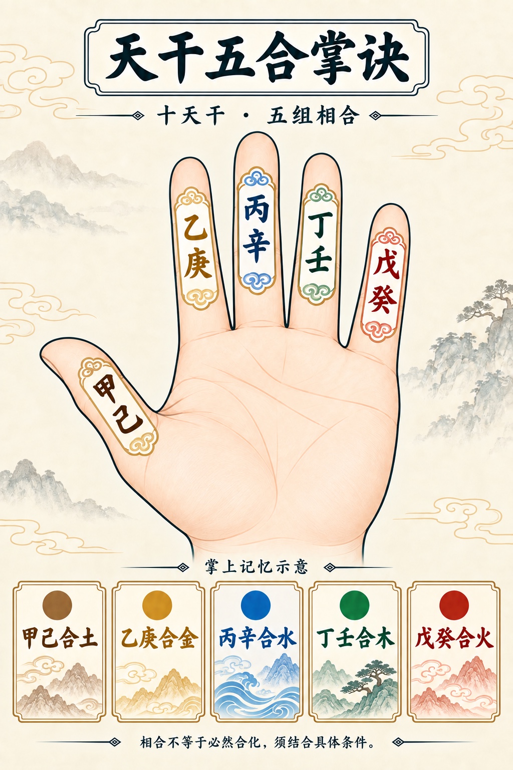 天干五合掌诀图